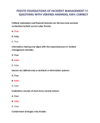 FEDVTE FOUNDATIONS OF INCIDENT MANAGEMENT 51 QUESTIONS WITH VERIFIED ANSWERS