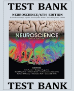 TEST BANK FOR NEUROSCIENCE 6TH DITION BY  PURVES • AUGUSTINE • FITZPATRICK • HALL •  LAMANTIA • MOONEY • PLATT • WHITE ALL CHAPTERS  INCLUDED