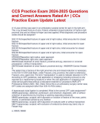 FCTC Written Test Prep Exam 2024  Update Questions and Correct Answers  Rated A+ | Verified FCTC Written Prep Exam 2024  Quiz with Accurate Solutions Aranking Allpass