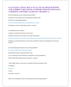 CLS EXAM LATEST 2024 ACTUAL EXAM 180 QUESTIONS  AND CORRECT DETAILED ANSWERS WITH RATIONALES  (VERIF