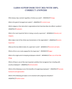 IAHSS SUPERVISOR TEST 2024 WITH 100% CORRECT ANSWERS