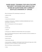 IAHSS BASIC TRAINING FOR HEALTHCARE SECURITY OFFICERS 2023-2024 ACTUAL EXAM 200 QUESTIONS AND CORRECT DEATILED ANSWERS A+ GRADE