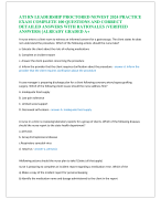 ATI RN LEADERSHIP PROCTORED NEWEST 2024 PRACTICE  EXAM COMPLETE 100 QUESTIONS AND CORRECT  DETAILED ANSWERS WITH RATIONALES (VERIFIED  ANSWERS) |ALREADY GRADED A+ 