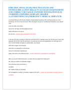 EMD TEST, FINAL EXAM, PRACTICE EXAM AND  STUDYGUIDE LATEST 2024 ACTUAL EXAM 110 QUESTIONS  AND CORRECT DETAILED ANSWERS WITH RATIONALES  (VERIFIED ANSWERS) |ALREADY GRADED  A+(EVERYTHING ON EMERGENCY MEDICAL DISPATCH)