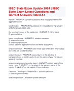 IBEC State Exam Update 2024 | IBEC  State Exam Latest Questions and  Correct Answers Rated A+ | Verified IBEC State Actual Exam Update Quizexam with Accurate Solutions  Aranking Apass