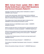 IBEC Actual Exam update 2024 | IBEC Study Guide Exam Latest 2024 Questions  and Correct Answers Rated A+ | Verified IBEC QuizExam with Accurate Solutions  Aranking Apass 