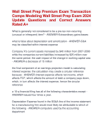 Wall Street Prep Premium Exam Transaction  Comps Modeling Wall Street Prep Exam 2024  Update Questions and Correct Answers  Rated A+ | Verified Wall Street Prep Premium Quizexam with Accurate Solutions  Aranking Allpass 