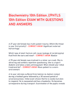 Biochemistry 10th Edition //PHTLS 10th Edition EXAM WITH QUESTIONS AND ANSWERS 