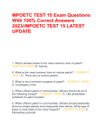 MPOETC TEST 15 Exam Questions With 100% Correct Answers 2023//MPOETC TEST 15 LATEST UPDATE