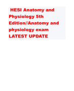 HESI Anatomy and Physiology 5th Edition//Anatomy and physiology exam LATEST UPDATE