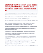 2024-2025 CDFM Module 1 Exam Update  Latest| CDFM Module 1 Actual Exam Questions and Correct Answers Rated  A+ | Verified CDFM Module 1 Quizexam 2024 with Accurate Solutions Aranking 