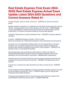 Real Estate Express Final Exam 2024- 2025| Real Estate Express Actual Exam  Update Latest 2024-2025 Questions and  Correct Answers Rated A+ Aplusexam