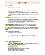 Psychologie (inleiding) - Hoorcollege 1