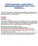 RNSG 2539 EXAM 2 QUESTIONS & HIGHLIGHTED ANSWERS FINAL EXAM RANKED A+ .