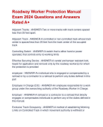 Roadway Worker Protection Manual Exam 2024 Questions and Answers  Rated A+ | Verified Roadway Worker Protection Manual Exam 2024 Quiz with  Accurate Solutions Aranking Allpass 