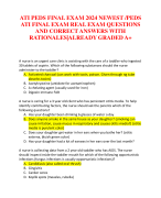 ATI PEDS FINAL EXAM 2024 NEWEST /PEDS  ATI FINAL EXAM REAL EXAM QUESTIONS  AND CORRECT ANSWERS WITH  RATIONALES|ALREADY GRADED A+