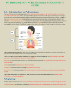 PHARMACOLOGY NURS 251 Module 5 EXAM STUDY  GUIDE