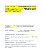 AMEDD CCC Exam Questions with  All Correct Answers// AMEDD CCC  LATEST UPDATE