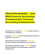 SOLUTION MANUAL - John  Wild,Financial Accounting  Fundamentals// Financial  Accounting Fundamentals