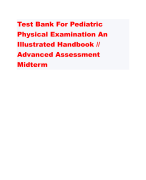 Test Bank For Pediatric  Physical Examination An  Illustrated Handbook // Advanced Assessment  Midterm