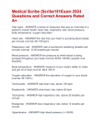 Medical Scribe (Scribe101Exam 2024  Questions and Correct Answers Rated  A+ | Verified Medical Scribe Exam 2024 Quiz with Accurate Solutions Aranking Allpass Agraded