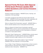 Special Points PA Exam 2024 |Special  Points Exam PA Exam Update 2024  Latest Questions and Correct Answers  Rated A+ | Verified Special Points PA Exam Quiz with Accurate Solutions Aranking Allpass  