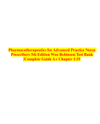 Pharmacotherapeutics for Advanced Practice Nurse  Prescribers 5th Edition Woo Robinson Test Bank  |C