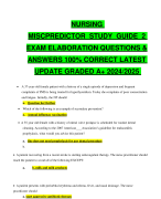 NURSING  MISCPREDICTOR STUDY GUIDE 2  EXAM ELABORATION QUESTIONS &  ANSWERS 100% CORRECT LATEST  UPDATE GRADED A+ 2024/2025 