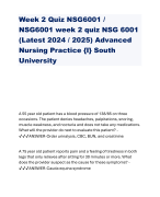 Week 2 Quiz NSG6001 / NSG6001 week 2 quiz NSG 6001 (Latest 2024 / 2025) Advanced Nursing Practice 