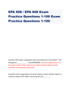 EPA 608 / EPA 608 Exam Practice Questions 1-100 Exam Practice Questions 1-100