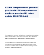 ATI PN comprehensive predictor practice B / PN comprehensive predictor practice B [ Latest update 2024 PASS A+}