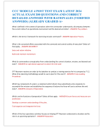 CCC MODULE 4 POST TEST EXAM LATEST 2024  ACTUAL EXAM 200 QUESTIONS AND CORRECT  DETAILED ANSWERS WITH RATIONALES (VERIFIED  ANSWERS) |ALREADY GRADED A+ 