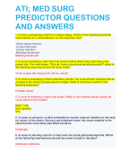 HESI RN EXIT PROCTORED EXAM VERSION 1 COMPLETE EXAM QUESTION AND ANSWERS