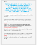 NURS 676 FINALEXAM 2024 WITH ACTUAL  CORRECT QUESTIONS AND VERIFIED  DETAILED ANSWERS BY EXPERTS  |FREQUENTLY TESTED QUESTIONS AND  SOLUTIONS |ALREADY GRADED A+|NEWEST  |GUARANTEED PASS |LATEST UPDATE
