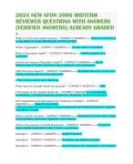 2024 NEW NFDN 2006 MIDTERM REVIEWER QUESTIONS WITH ANSWERS (VERIFIED ANSWERS) ALREADY GRADED +   