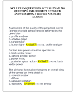 NCLE EXAM QUESTIONS ACTUAL EXAM 200  QUESTONS AND CORRECT DETAILED  ANSWERS (100% VERIFIED ANSWERS)  AGRADE