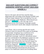 AHIP FINAL EXAM 170 QUESTIONS AND DETAILED ANSWERS 2024  LATEST GRADED A+ Davis is 52 years old and has recently been diagnosed with end-stage renal disease (ESRD) and will soon  begin dialysis. He is wondering if he can obtain coverage under Medicare. What should you tell him?
