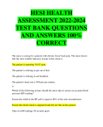 ATI COMPREHENSIVE  PREDICTOR/COMPREHENSIVE ATI TESTBANK 2022/2023 QUESTIONS AND  100% CORRECT ANSWERS