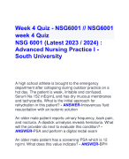Week 4 Quiz - NSG6001 // NSG6001  week 4 Quiz NSG 6001 (Latest 2023 / 2024) :  Advanced Nursing Practice I - South University