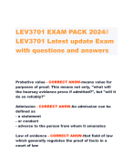 LEV3701 EXAM PACK 2024// LEV3701 Latest update Exam  with questions and answers