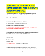 WGU D220 OA 2024 PREDICTOR  EXAM QUESTIONS AND ACCURATE  ALREADY GRADED A+