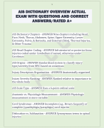 AIS DICTIONARY OVERVIEW ACTUAL  EXAM WITH QUESTIONS AND CORRECT  ANSWERS/RATED A+