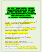 NR 566 FINAL EXAM / NR566  FINAL EXAM DETAILED REVIEW  (LATEST EDITION 2024/2025):  ADVANCED PHARMACOLOGY FOR  CARE OF THE FAMILYCHAMBERLAIN UNIVERSITY