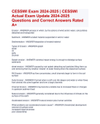 CESSWI Exam 2024-2025 | CESSWI  Actual Exam Update 2024-2025  Questions and Correct Answers Rated  A+ | Verified CESSWI Exam 2024 Quiz with Accurate Solutions Aranking Allpass