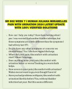NR 602 WEEK 7 I HUMAN JULIANA MIRABELLES  PAIN WITH URINATION 2024 LATEST UPDATE  WITH 100% VERIFIED SOLUTIONS