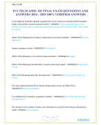 Ivy Tech APHY 101 Final Exam Questions and Answers 2024 - 2025 100% Verified Answers