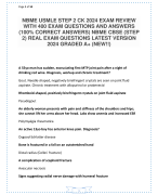 NBME USMLE STEP 2 CK 2024 EXAM REVIEW WITH 400 EXAM QUESTIONS AND ANSWERS (100% CORRECT ANSWERS) NBME CBSE (STEP 2) REAL EXAM QUESTIONS LATEST VERSION 2024 GRADED A+ (NEW!!)