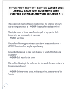 PHTLS POST TEST 9TH EDITION LATEST 2024  ACTUAL EXAM 120+ QUESTIONS WITH  VERIFIED DETAILED ANSWERS (GRADED A+)