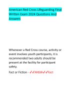 PALS - Red Cross Final  Exam Questions with  Best Solutions 2023  Update