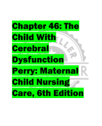 Chapter 46: The  Child With  Cerebral  Dysfunction  Perry: Maternal  Child Nursing  Care, 6th Edition